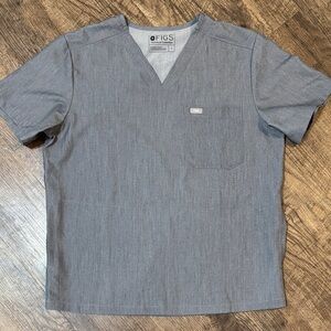 Figs Charcoal Men's Short Sleeve Scrubs Top 46 chest, 28 length. NWOT